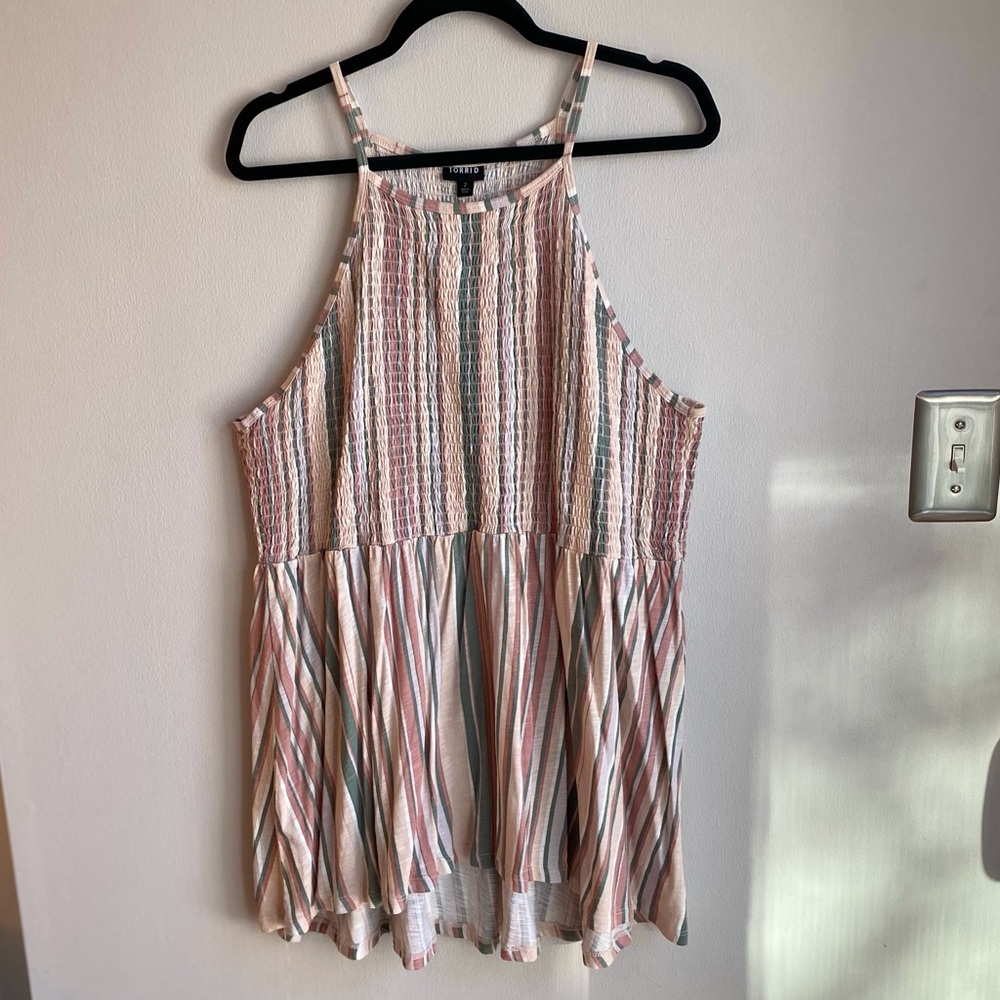 Torrid Size 2x Smocked High Neck Babydoll top